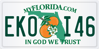 FL license plate EKOI46