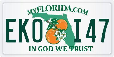 FL license plate EKOI47
