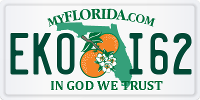 FL license plate EKOI62