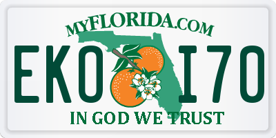 FL license plate EKOI70