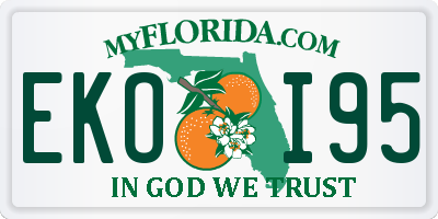 FL license plate EKOI95