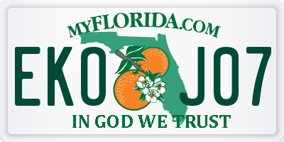 FL license plate EKOJ07