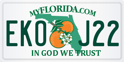 FL license plate EKOJ22