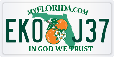 FL license plate EKOJ37