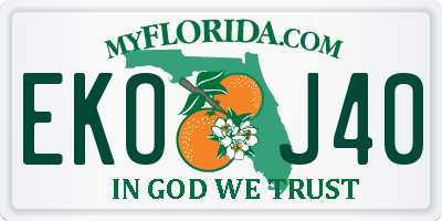 FL license plate EKOJ40