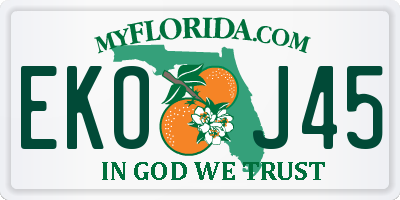 FL license plate EKOJ45