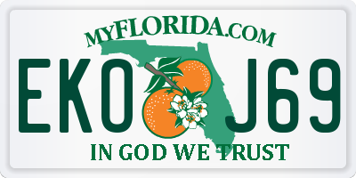 FL license plate EKOJ69