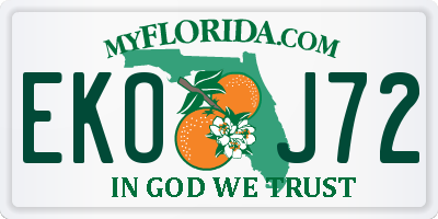 FL license plate EKOJ72