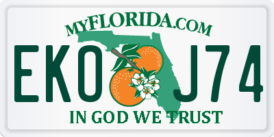 FL license plate EKOJ74