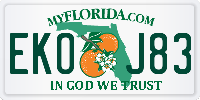 FL license plate EKOJ83