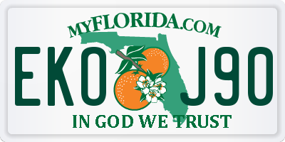 FL license plate EKOJ90
