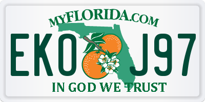 FL license plate EKOJ97