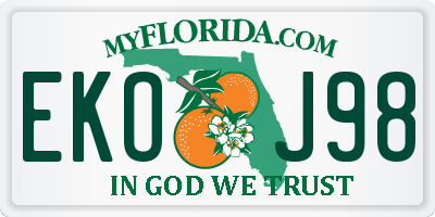 FL license plate EKOJ98