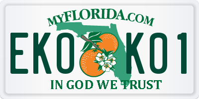 FL license plate EKOK01