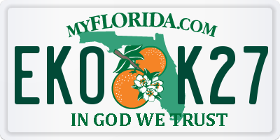 FL license plate EKOK27