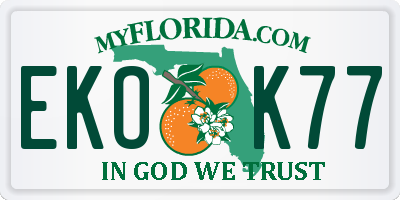 FL license plate EKOK77