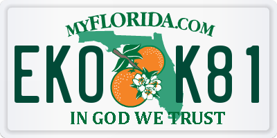 FL license plate EKOK81