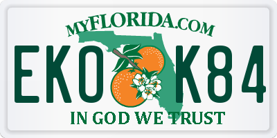 FL license plate EKOK84