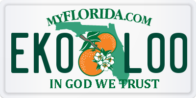 FL license plate EKOL00