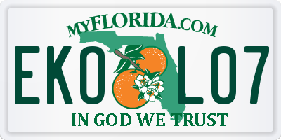 FL license plate EKOL07