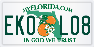 FL license plate EKOL08