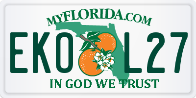 FL license plate EKOL27