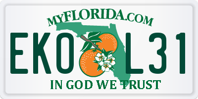 FL license plate EKOL31