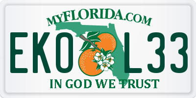 FL license plate EKOL33