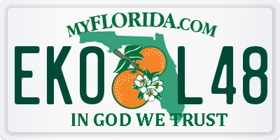 FL license plate EKOL48