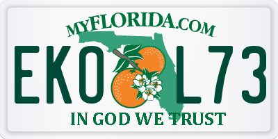 FL license plate EKOL73