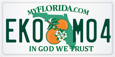 FL license plate EKOM04