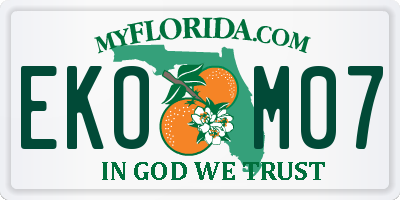 FL license plate EKOM07