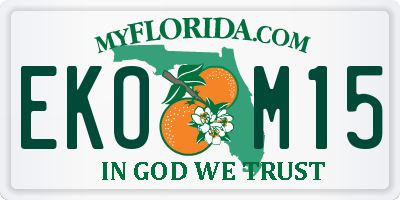 FL license plate EKOM15