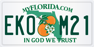 FL license plate EKOM21