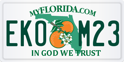 FL license plate EKOM23