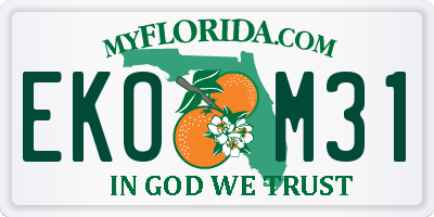 FL license plate EKOM31