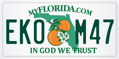 FL license plate EKOM47