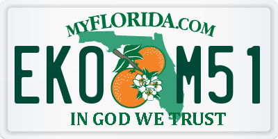 FL license plate EKOM51