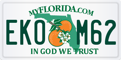 FL license plate EKOM62