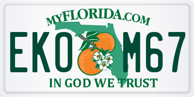 FL license plate EKOM67