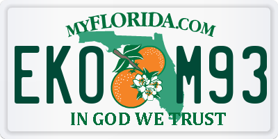 FL license plate EKOM93