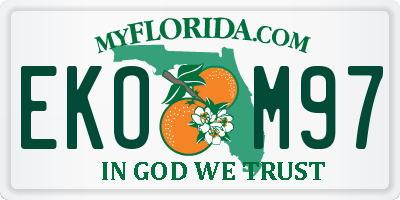 FL license plate EKOM97
