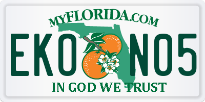 FL license plate EKON05