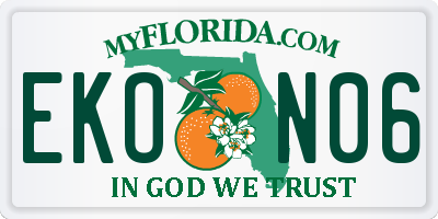 FL license plate EKON06