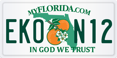 FL license plate EKON12