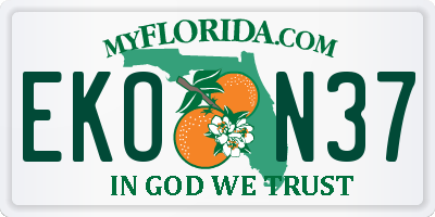 FL license plate EKON37