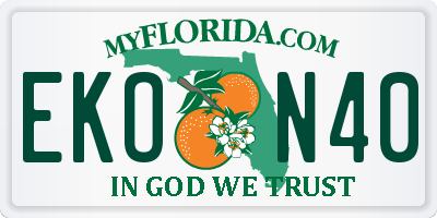 FL license plate EKON40
