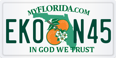 FL license plate EKON45