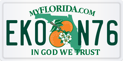 FL license plate EKON76