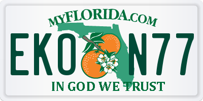 FL license plate EKON77